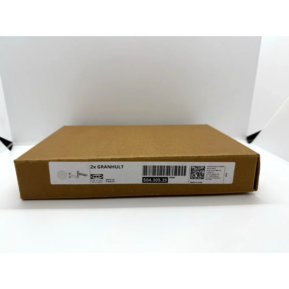 2 Pack Ikea GRANHULT Bracket for Shelf Metal Nickel Plated 7 ¾